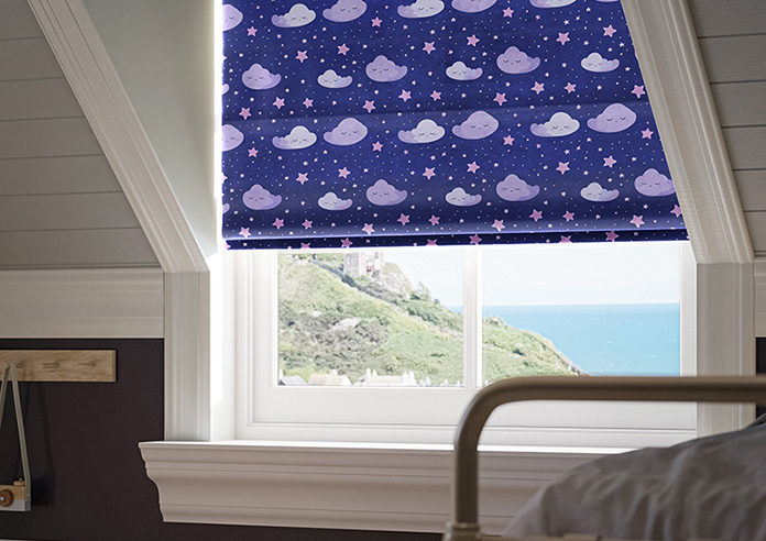 Starry Night, Purple Dream - Twist&Fit Roman Blind - Image 5